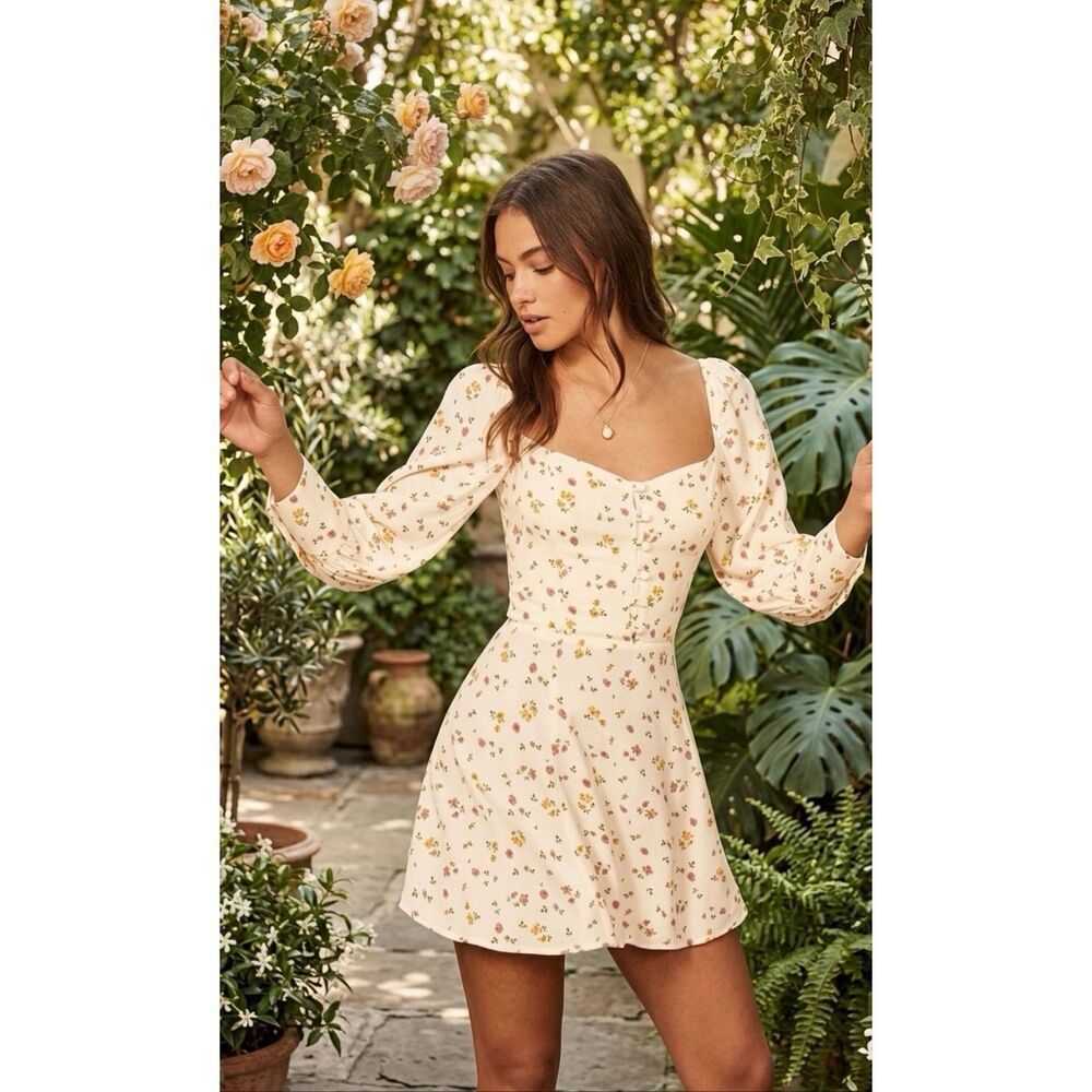 Reformation Lumiere Floral Mini Dress Size 6